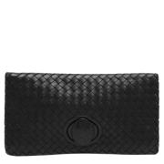 Bottega Veneta Vintage Pre-owned Laeder kuvertvskor Black, Dam