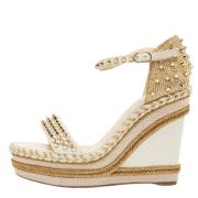 Christian Louboutin Pre-owned Pre-owned Laeder sandaler Beige, Dam