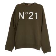 N21 Militär Crewneck Sweatshirt Damkläder Green, Dam