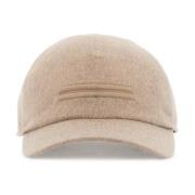 Ermenegildo Zegna Kashmir Baseballkeps med Tonal Broderi Beige, Herr