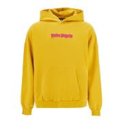 Palm Angels Neon Logo Huvtröja Yellow, Herr