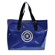 Chanel Vintage Pre-owned Vinyl chanel-vskor Blue, Dam