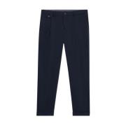 Brooks Brothers Chinos i bomulls twill med dubbla pressveck Blue, Herr