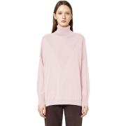 Alpha Studio Silke Kashmir Intarsia Turtleneck Tröja Pink, Dam