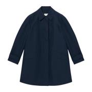 Brooks Brothers Retro-inspirerad twill regnrock Blue, Dam