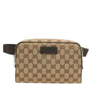 Gucci Vintage Pre-owned Canvas handvskor Beige, Herr