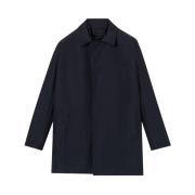 Brooks Brothers Trenchcoat med konvertibel krage Blue, Herr