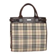 Burberry Vintage Pre-owned Canvas handvskor Beige, Dam