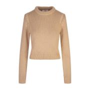 Chloé Brun Cashmere Crew-neck Sweater Brown, Dam