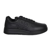 Givenchy Svarta Sneakers 4G-Logotyp Präglad Black, Herr