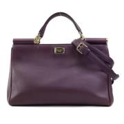 Dolce & Gabbana Pre-owned Pre-owned Laeder handvskor Purple, Dam