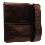 Chanel Vintage Pre-owned Laeder axelremsvskor Brown, Dam