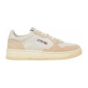 Autry Tidlös stil: Medalist Vintage-inspirerade låga sneakers Beige, D...