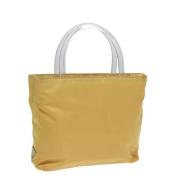 Prada Vintage Pre-owned Nylon handvskor Yellow, Dam