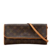 Louis Vuitton Vintage Pre-owned Canvas axelremsvskor Brown, Dam