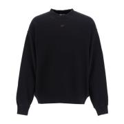 Off White Oversized Crewneck Sweatshirt Black, Herr