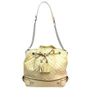 Dolce & Gabbana Pre-owned Pre-owned Laeder axelremsvskor Beige, Dam