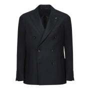 Lardini Svart Blazer för Män Aw24 Black, Herr