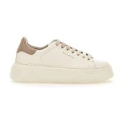 Woolrich Vita Lädersneakers med Grå Profiler White, Dam