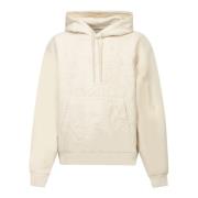 Burberry Vit Sweatshirt med Präglat Design White, Herr