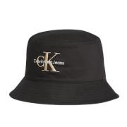 Calvin Klein Monogram Bucket Hat Svart Black, Herr