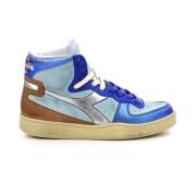 Diadora Metal Pigskin Höga Sneakers Blue, Dam