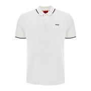 Hugo Boss Kontrastkrage Slim Fit Polo Skjorta White, Herr