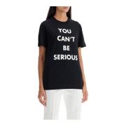 Moschino Kontrasterande skrift crew neck t-shirt Black, Dam