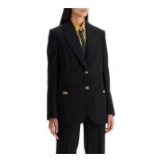 Versace Ullblazer med Medusa-dekoration Black, Dam