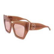 Elie Saab Brun Transparent Acetat Solglasögon Brown, Dam