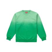 Supreme Grön Doppad Crewneck Tröja Green, Herr