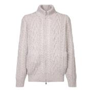 Brunello Cucinelli Lyxig Vit Cardigan Sweater Aw24 White, Herr