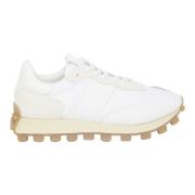 Tod's Vita Lädersneakers med Gummi Pebble Yttersula White, Herr