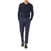 Mason's Chino byxor med sartoriala detaljer Blue, Herr