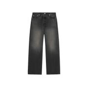 Rhude Straight Cut Denim Jeans Black, Herr