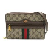 Gucci Vintage Pre-owned Belagd canvas gucci-vskor Beige, Dam