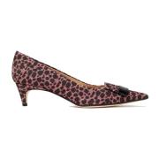 Sergio Rossi Rosa Glitter Pumps Elegant Stil Pink, Dam