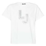 Liu Jo Elegant och Bekväm T-Shirt White, Dam