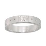 Gucci Vintage Pre-owned Vitt guld ringar Gray, Dam