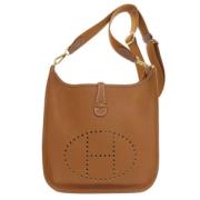 Hermès Vintage Pre-owned Tyg axelremsvskor Brown, Dam