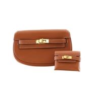 Hermès Vintage Pre-owned Laeder crossbodyvskor Brown, Dam