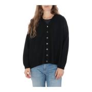 Alessandro Aste Svart Isabelle Cardigan Stilfull Mode Black, Dam