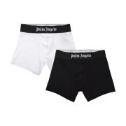 Palm Angels MultiColour Boxer Set med Logo Midjeband Black, Herr