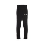 Palm Angels Svarta Ull Cashmere Trackbyxor Black, Herr