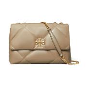 Tory Burch Diamantquiltad läderväska Beige, Dam