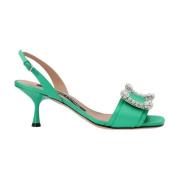 Sergio Rossi High Heel Sandals Green, Dam