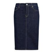 Ralph Lauren Denimkjol Blue, Dam