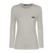 Rotate Birger Christensen Långärmad T-shirt med roterande design Beige...