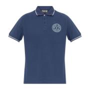 Versace Jeans Couture Polo med broderad logotyp Blue, Herr