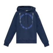 Versace Jeans Couture Sweatshirt med dragkedjefickor Blue, Herr